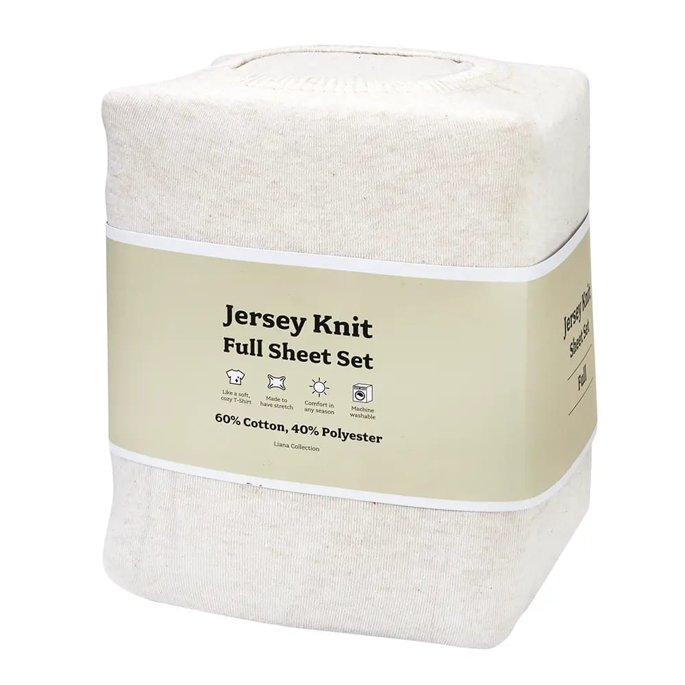 Jersey Knit Full Sheet Set, 4 Piece