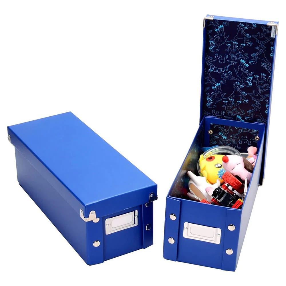 Snap-N-Store Medium Storage Box, Blue/Dinosaurs, 2 Pack