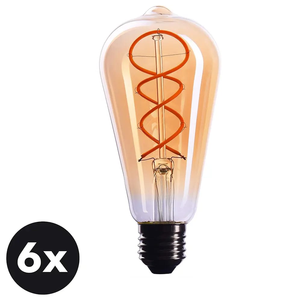 CROWN LED Dimmable Incandescent 4 Watt Light Bulbs, 6 Pack