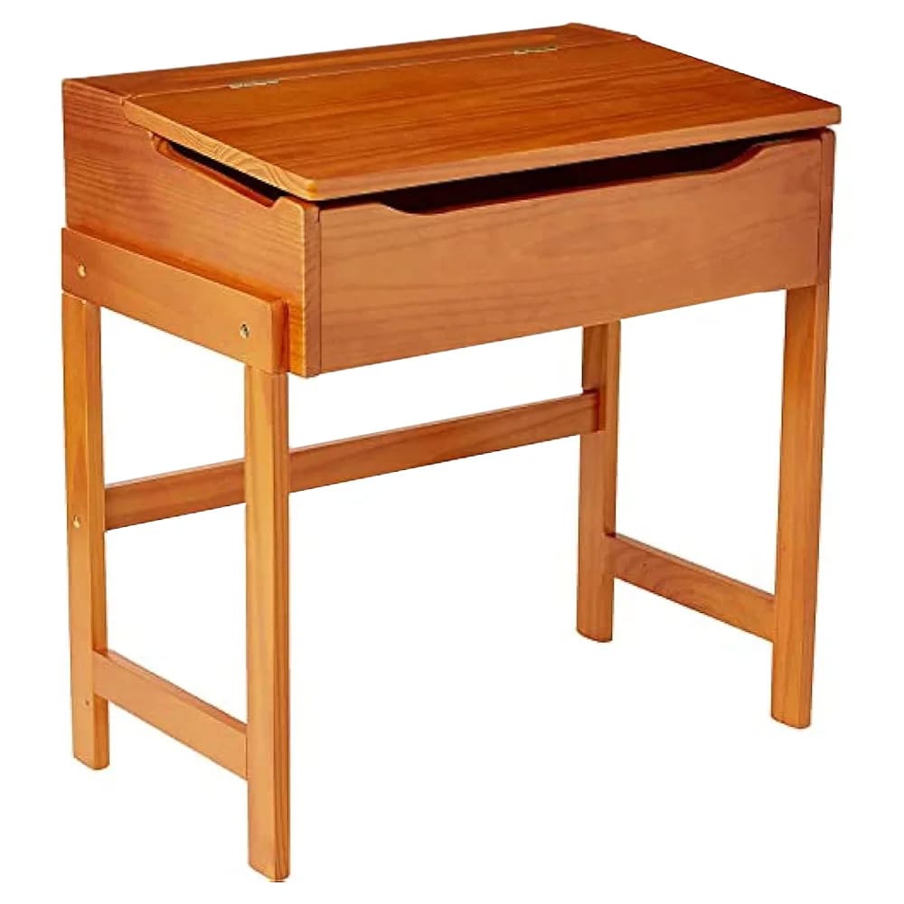 Lipper International Child's Slanted Top Desk & Chair, Pecan Finish