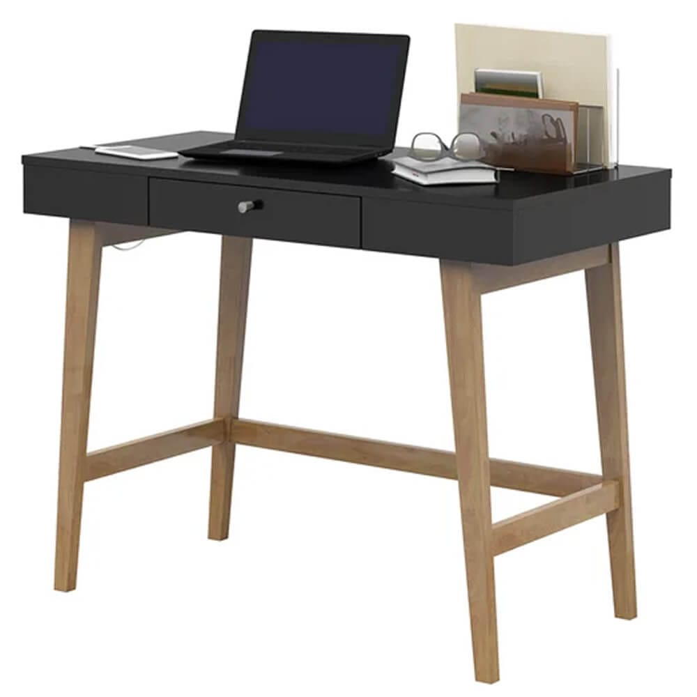 Twin Star Home Aprill 40" Desk, Black/Brown