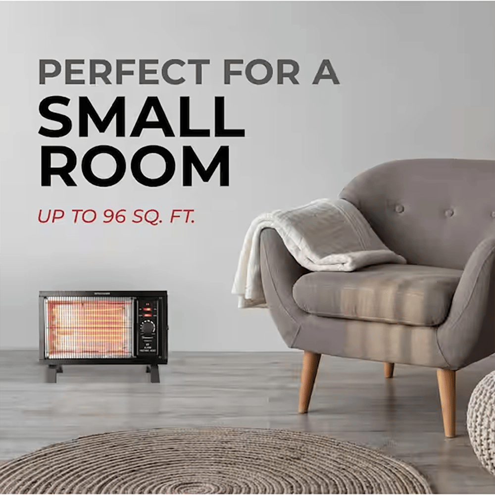 Radiant Electric Space Heater, Black