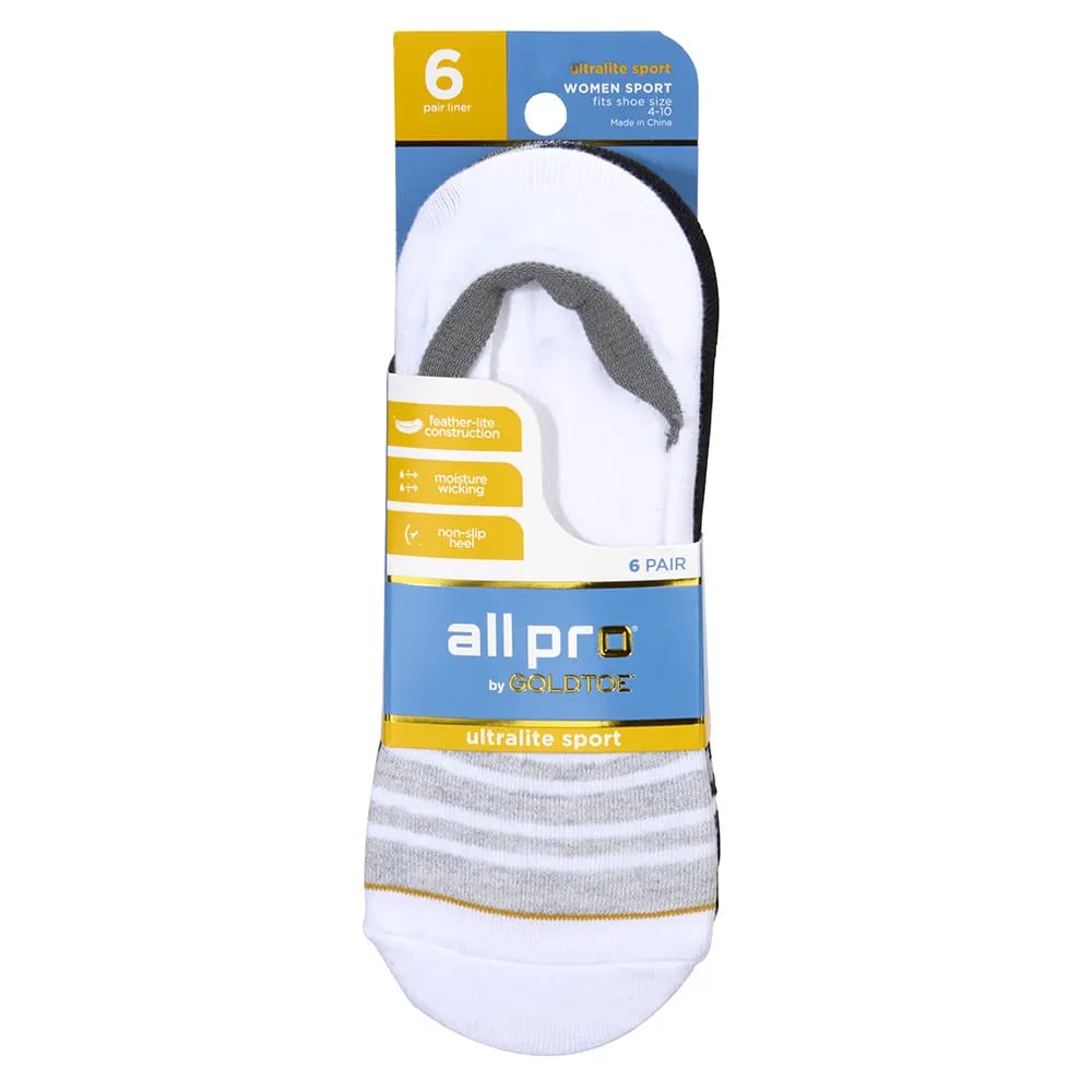 All Pro Womens Liners, 6pk.