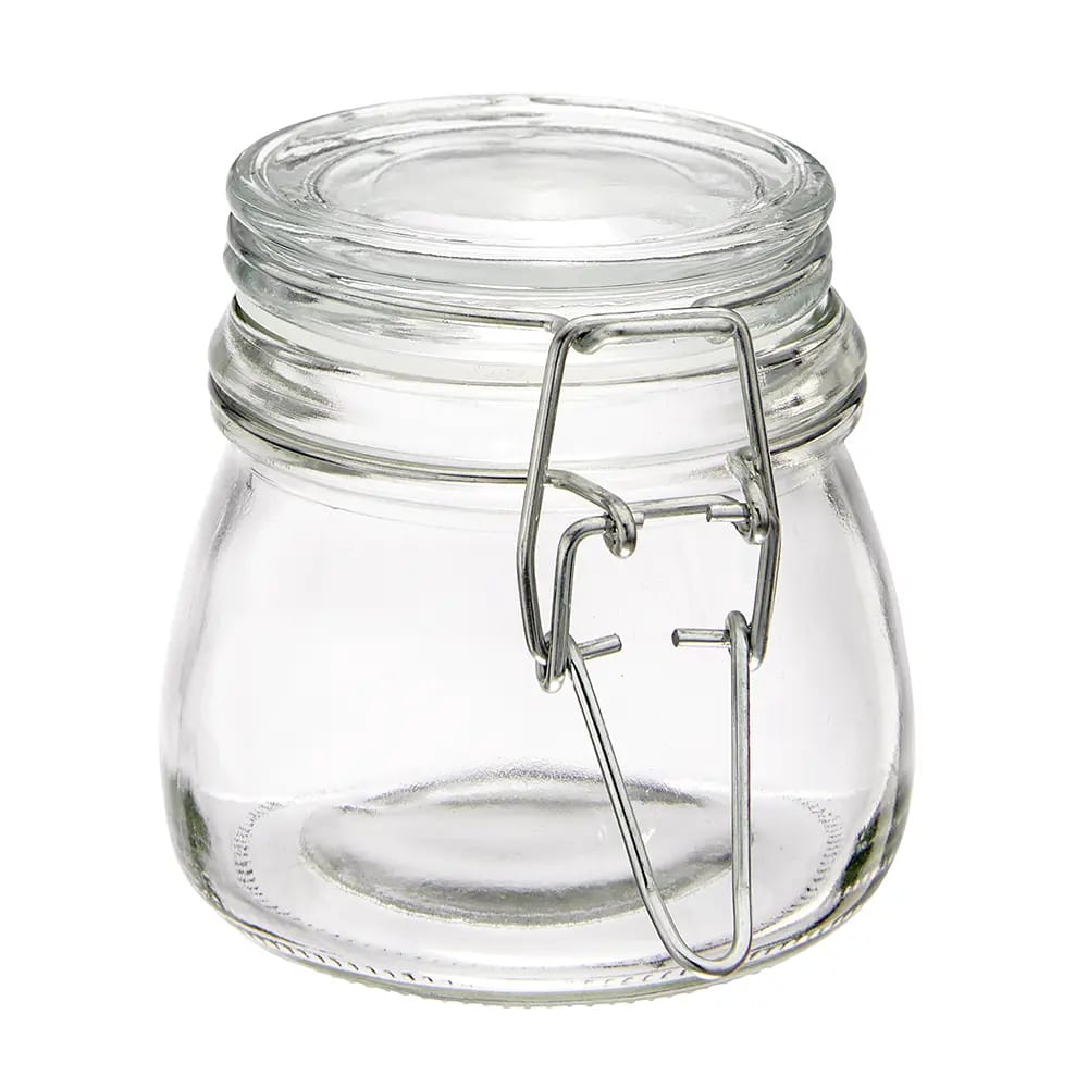 Spice Jar Glass 5oz, Tapered with Flip Top Lid