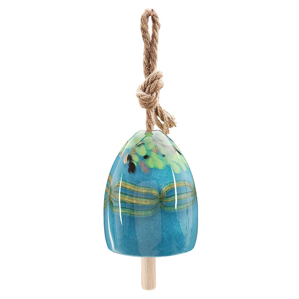 Glass Bell Windchime, Blue