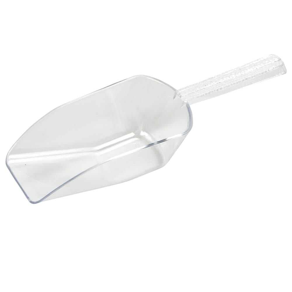 Large Plastic Heavy-Weight Clear Ice Scoops, 2-Count