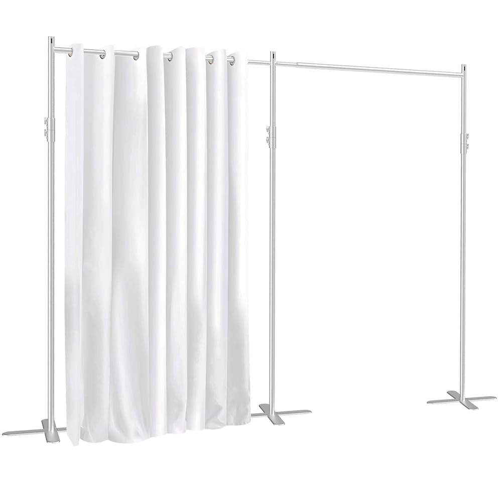 Room/Dividers/Now Adjustable Room Divider Rod, 90"-144", Silver