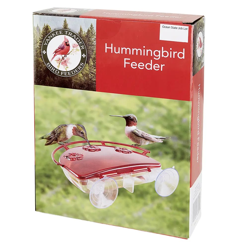 Yankee Trader Window Mount Hummingbird Feeder, 13.5 oz