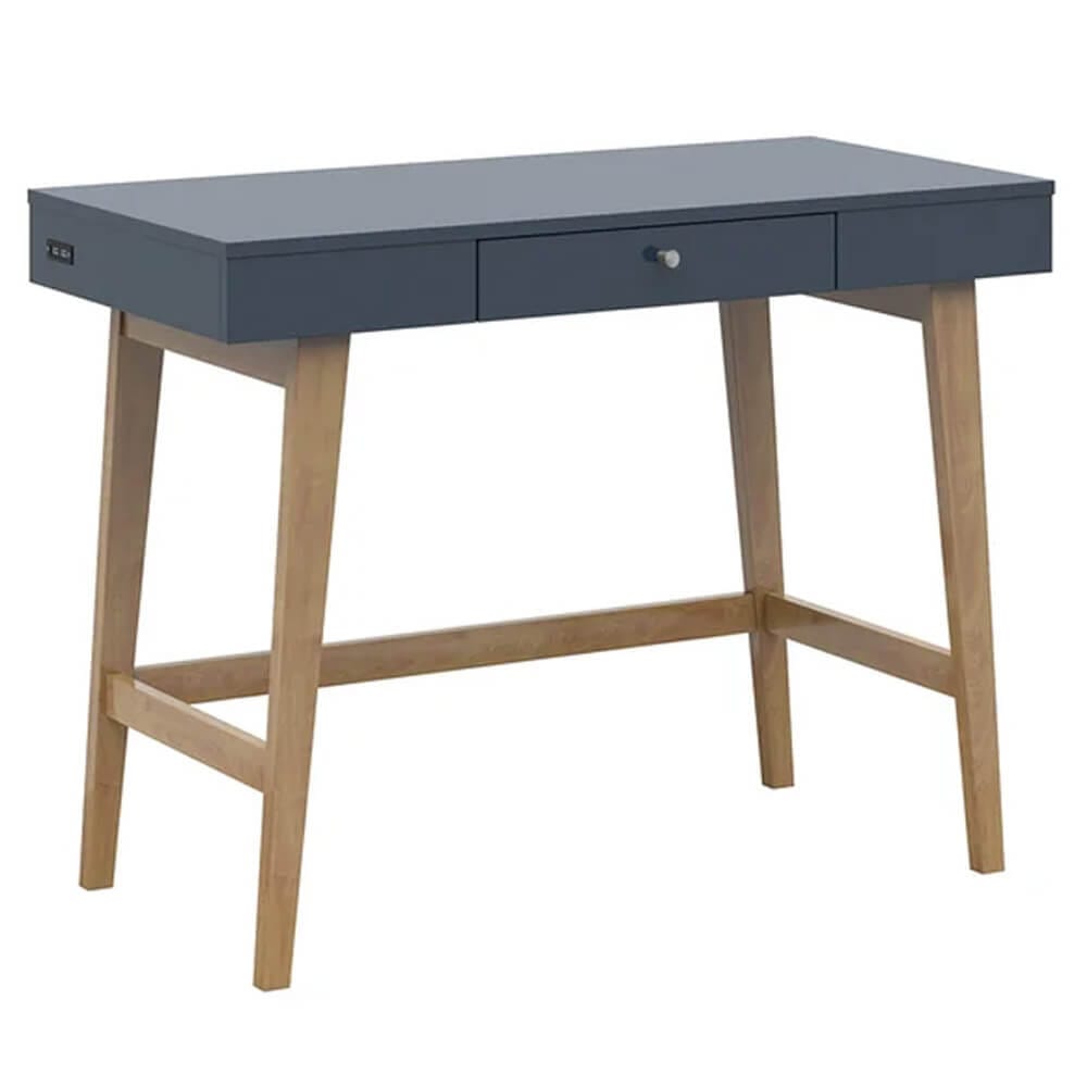 Twin Star Home Aprill 40" Desk, Fontana Blue/Brown