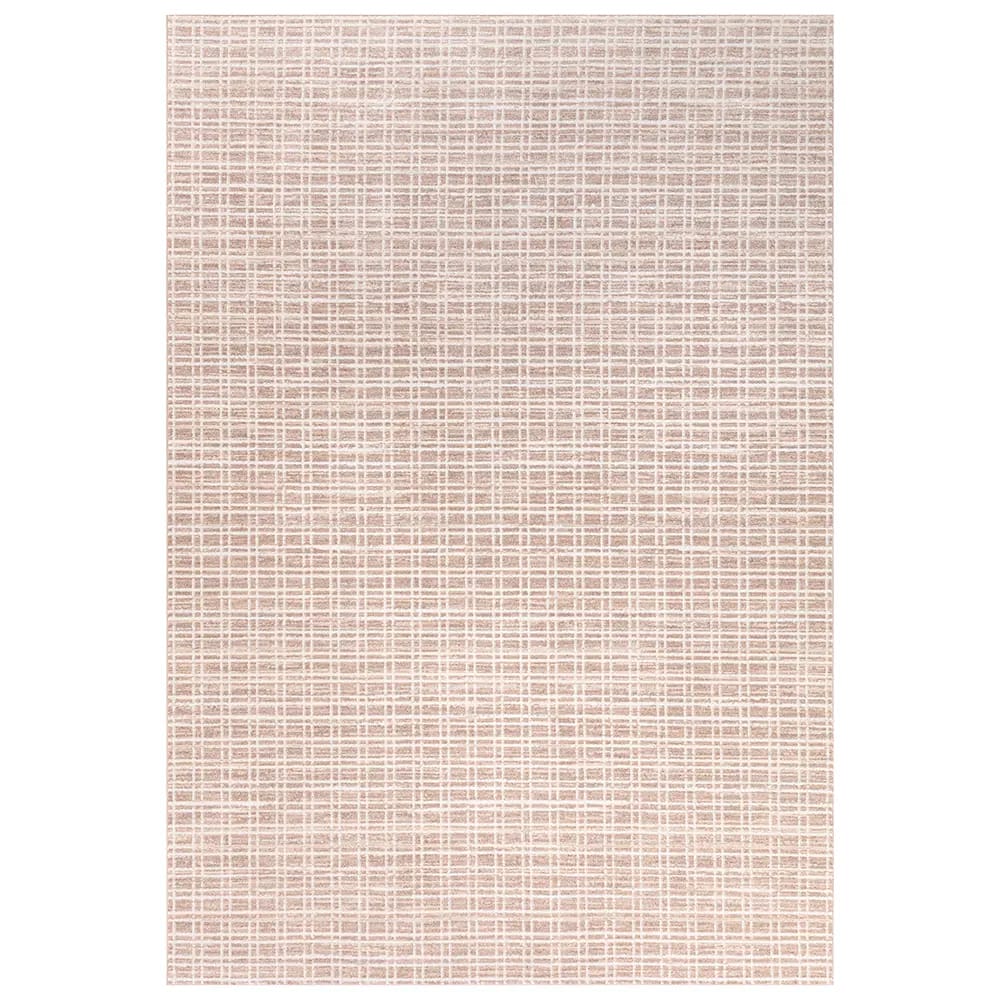 Hazel Collection 9' x 12' Plaid Area Rug, Beige & Ivory