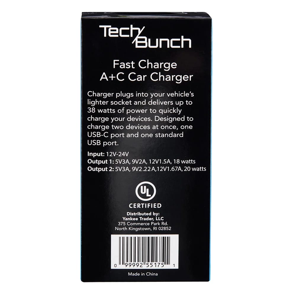 TechBunch Fast Charge A+C Car Charger