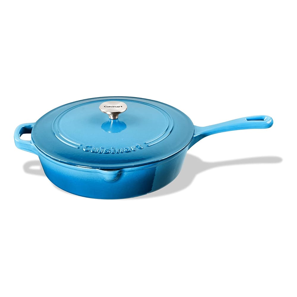 Cuisinart Chef's 12" Classic Enameled Cast Iron Dutch Oven with Lid, Blue
