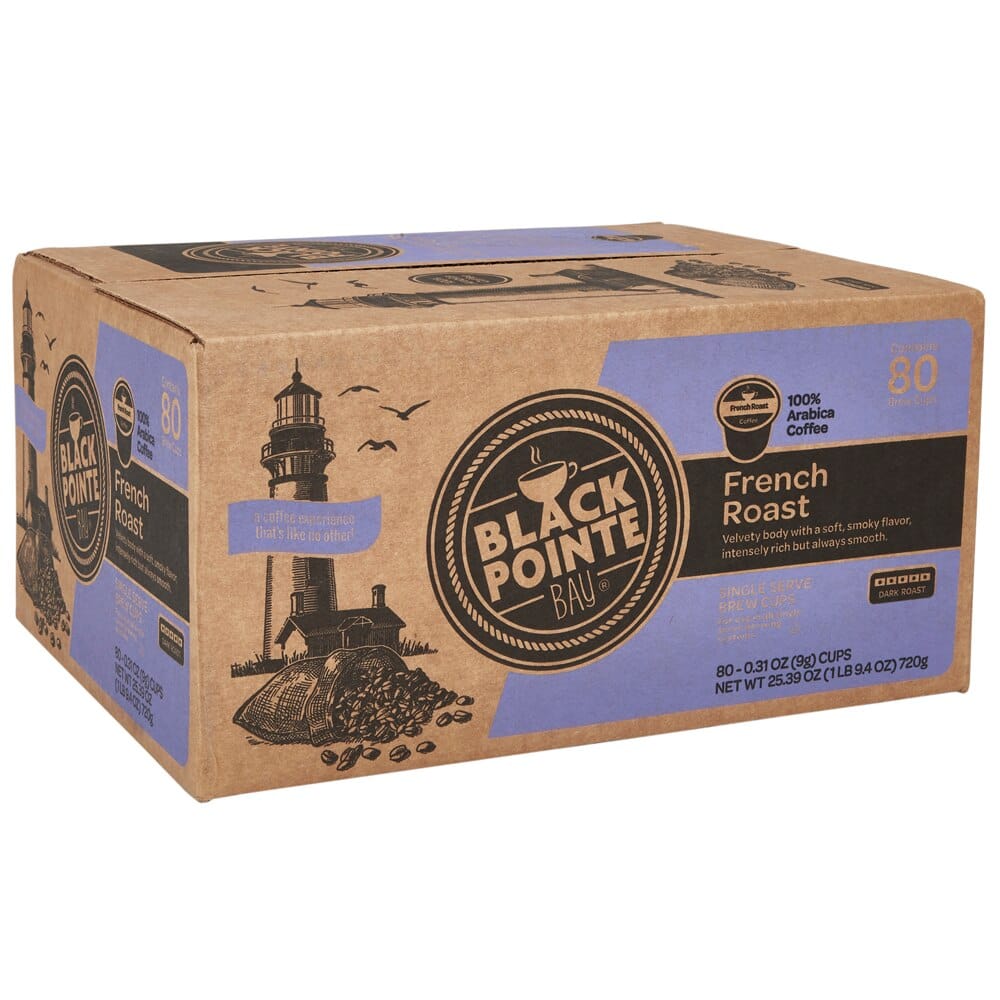 Black Pointe Bay French Roast Coffee, 80 Count