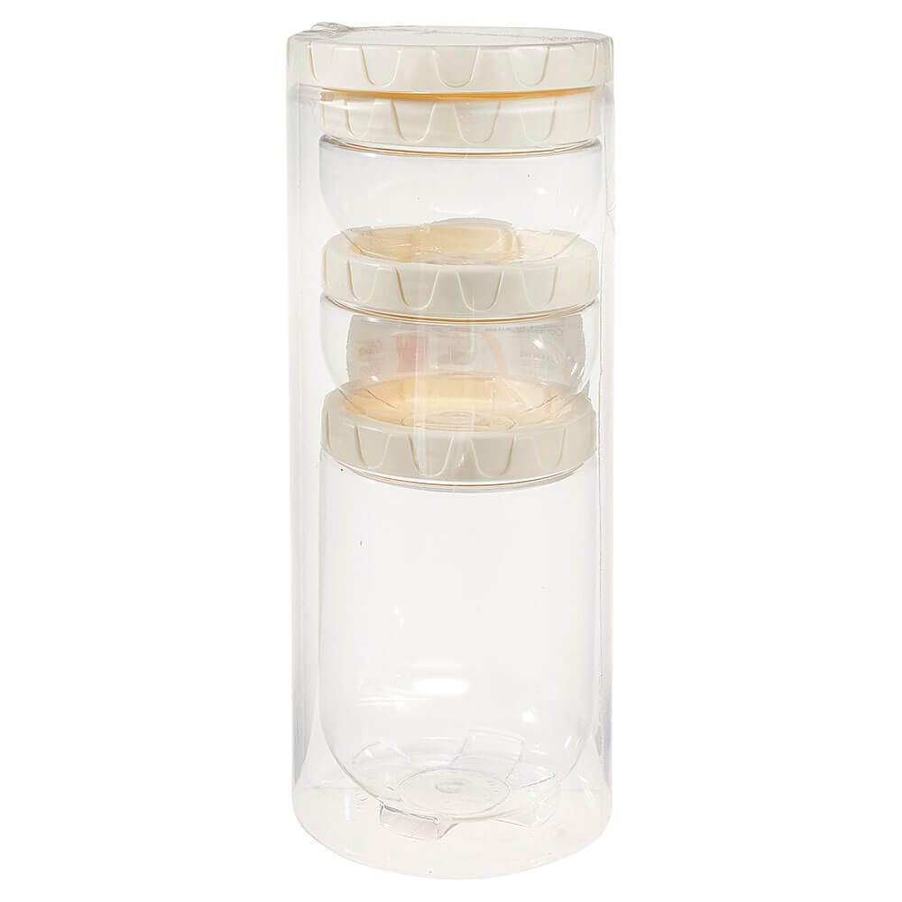 Klic Box Spin Save Stackable Locking Containers, 4 Piece