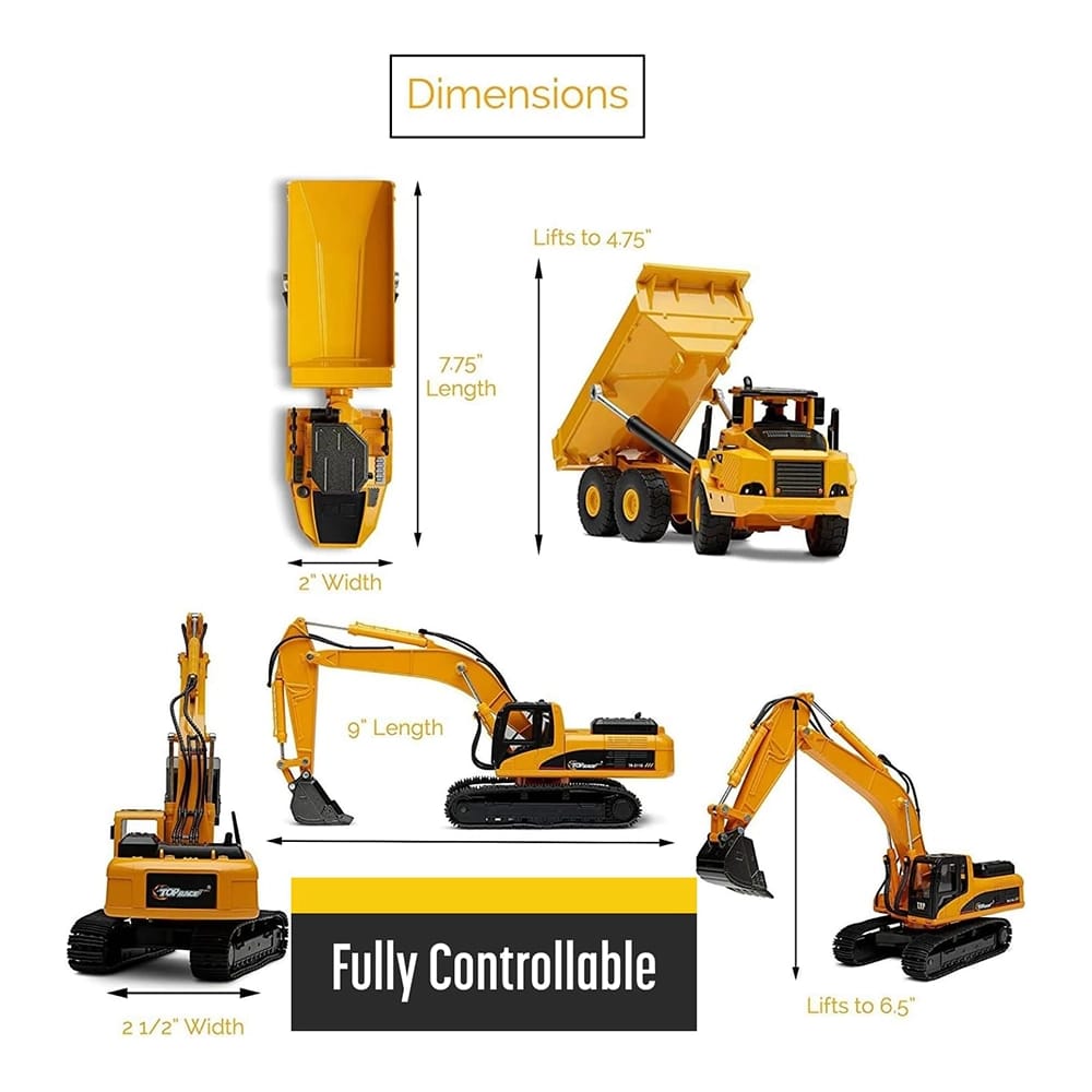 Top Race Excavator and Dump Truck Set