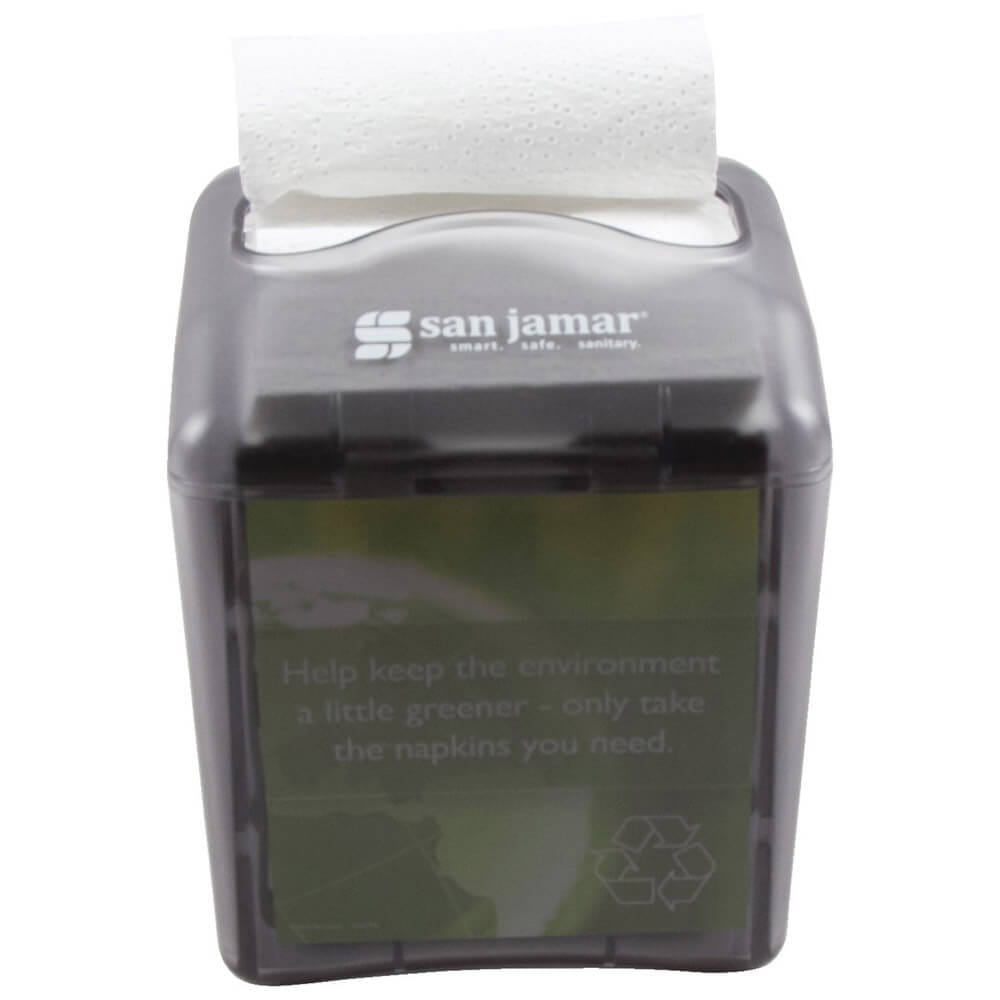 San Jamar Venue Tabletop Interfold Napkin Dispenser, Black