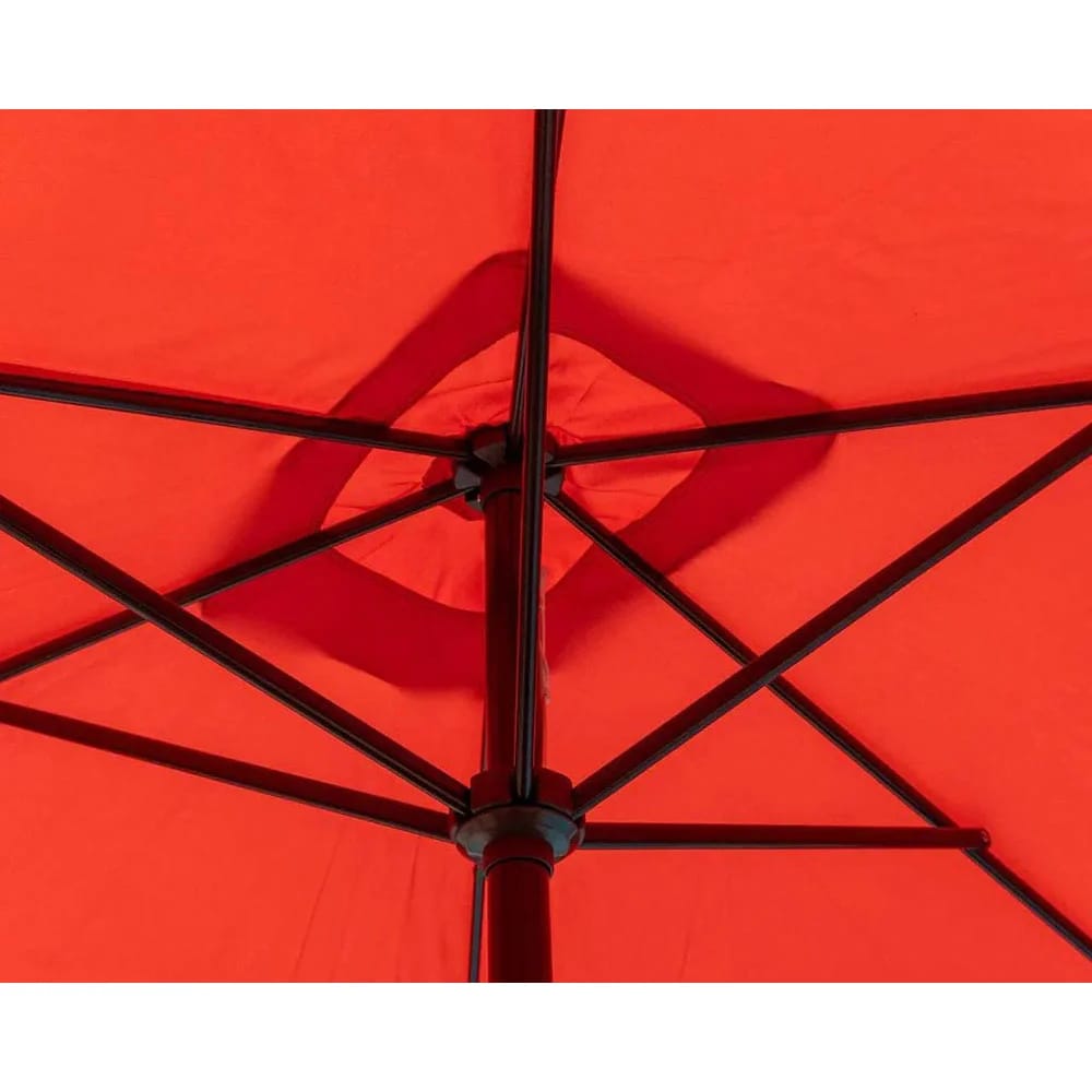 Pebble Lane Living 6' x 10' Rectangular Market Patio Umbrella, Red