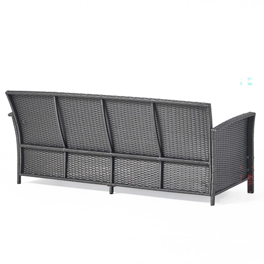 St Lucia 3-Seater Rattan Sofa, Gray
