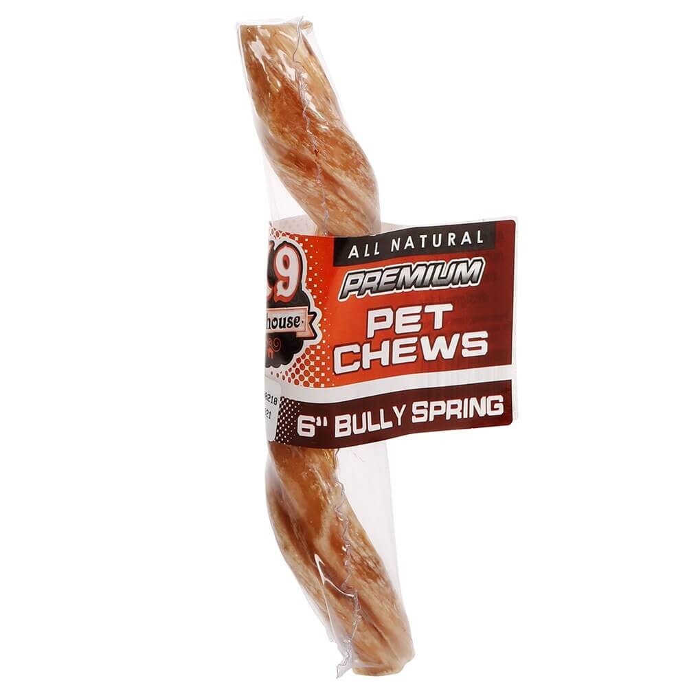 6" Premium Bully Spring Pet Chew