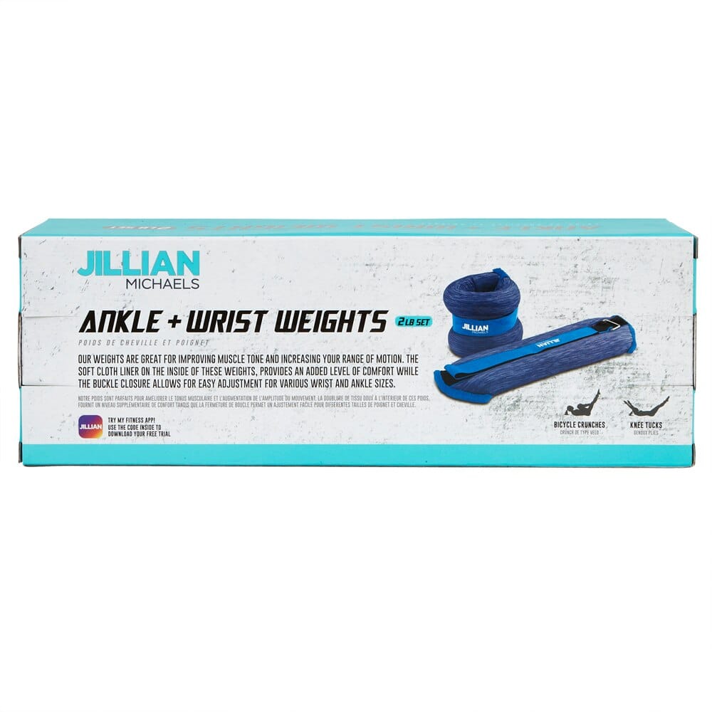 Jillian Michaels Ankle + Wrist Weights 2 lbs Set