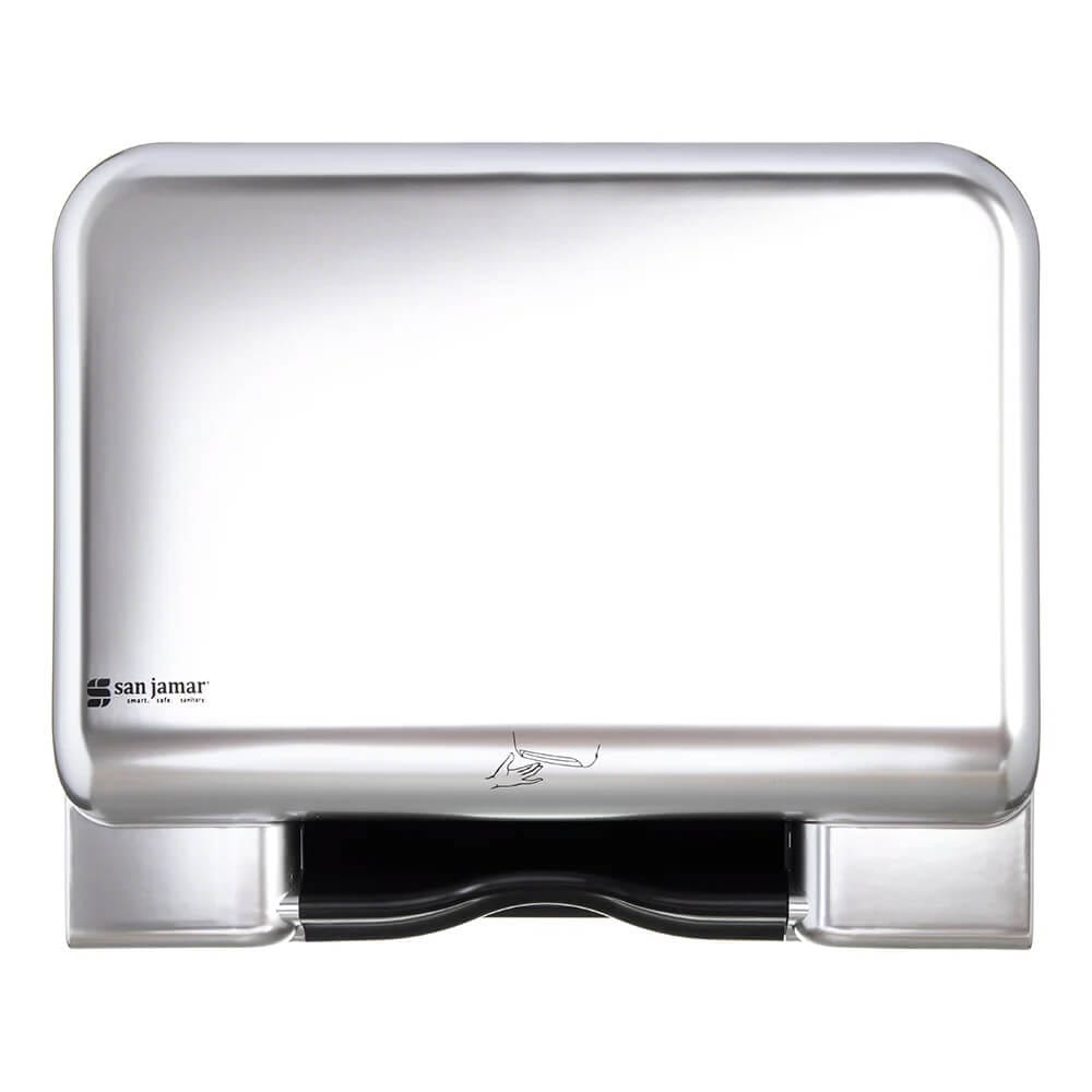 San Jamar Recessed Touchless Paper Towel Dispenser, Silver