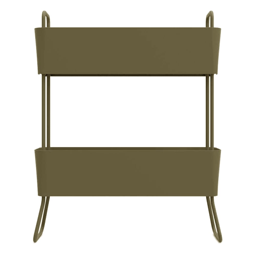 Maiori Aluminum Duo Planter, Light Taupe