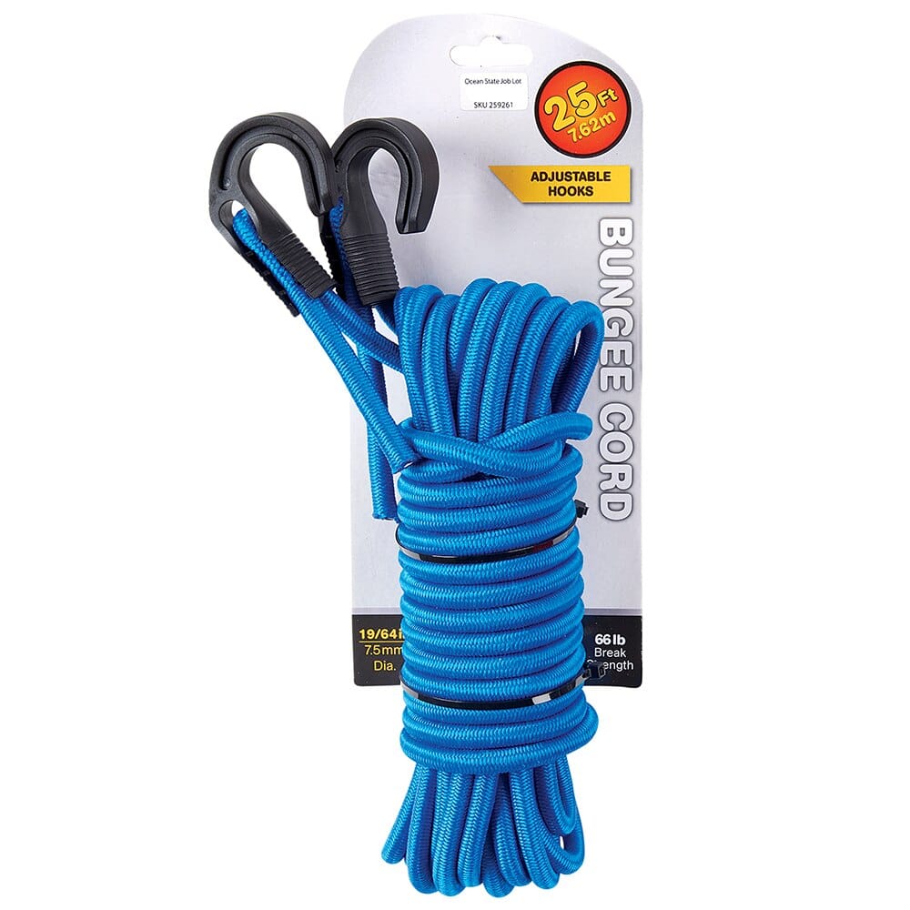 Bungee Cord with Hooks, 25'