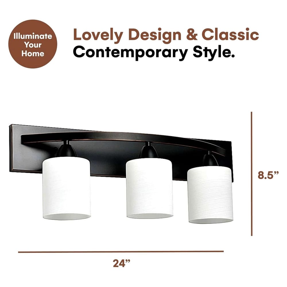 Bathroom 3-Light Fixture, Oil-Rubbed Bronze