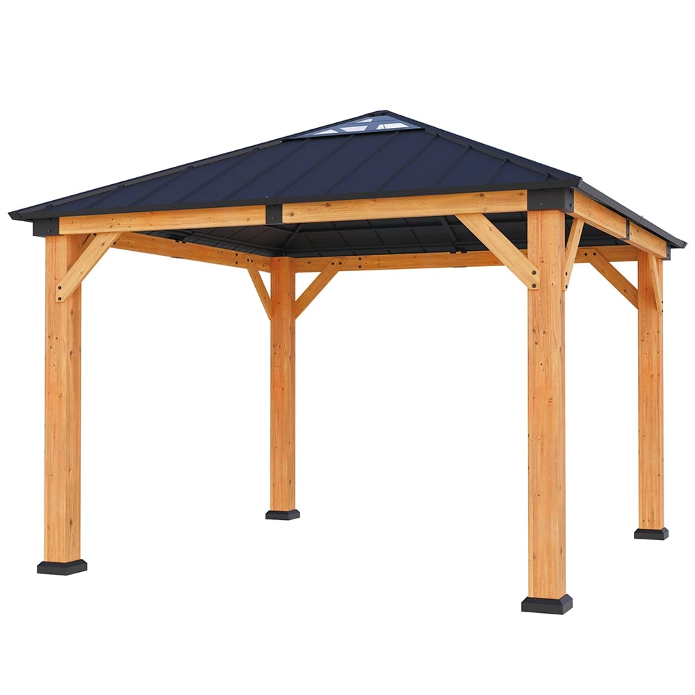Rockport 11' x 11' Cedar Wood Hard Top Gazebo