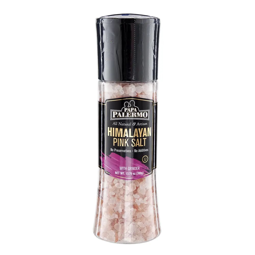 Papa Palermo Himalayan Pink Salt Grinder, 13.76 oz