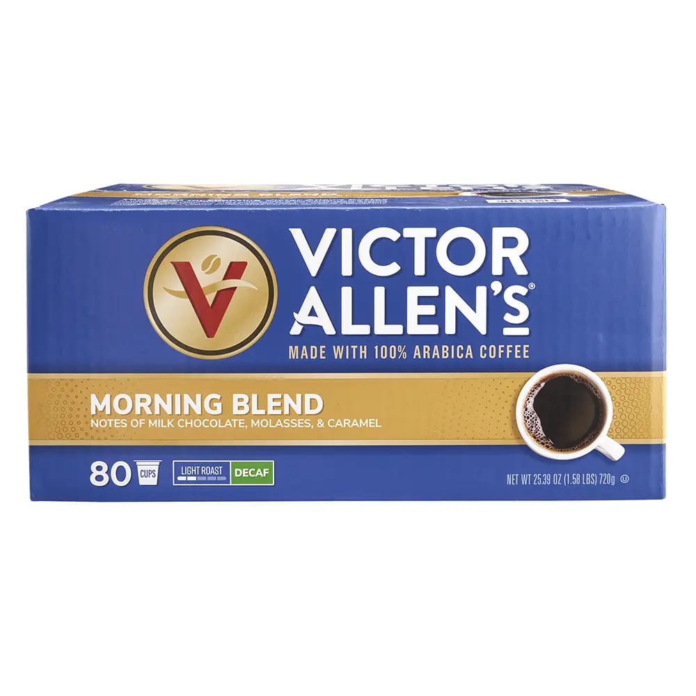 Victor Allen's Light Roast Decaf Morning Blend Coffee Cups, 80 Count