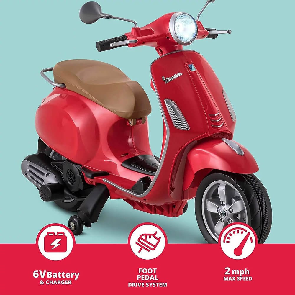Kid Trax 6V Vespa Scooter Ride-On Toy