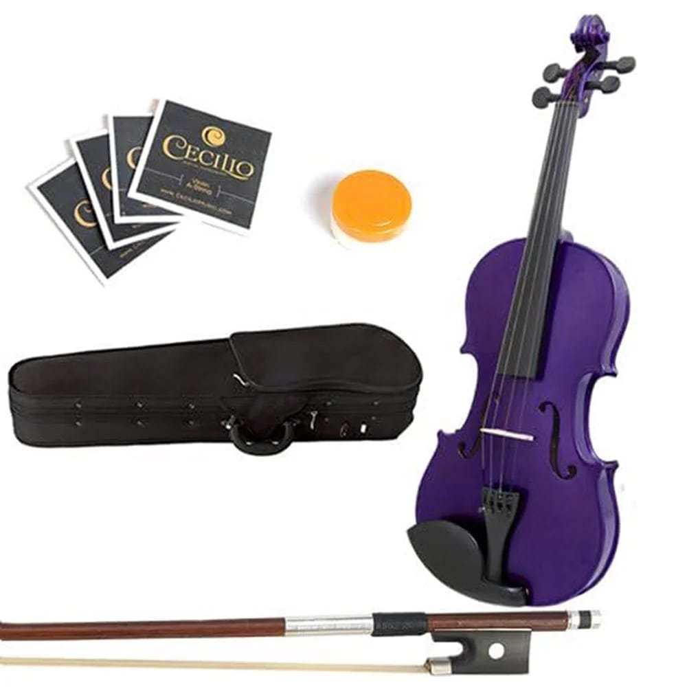 Mendini 16" Solid Wood Viola, Purple