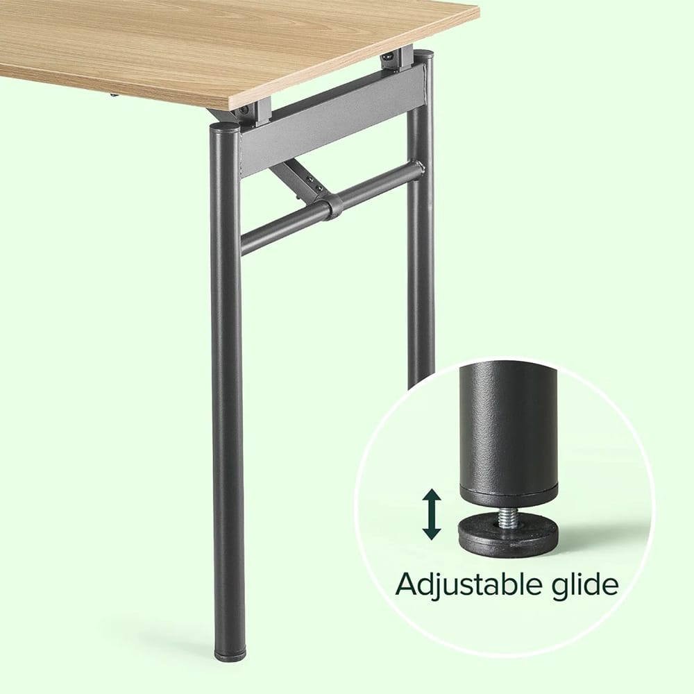 Zinus 63" Folding Desk, Natural/Black