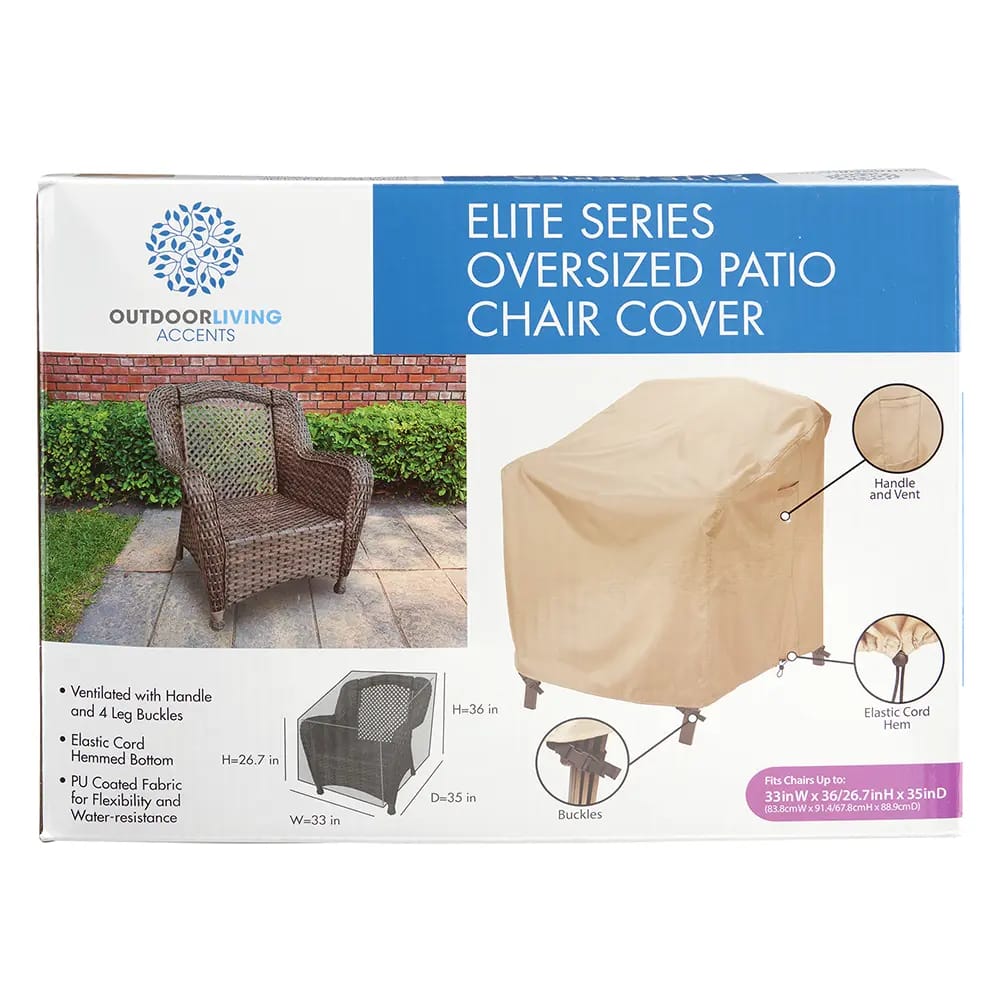 Outdoor Living Accents Elite Series Oversized Patio Chair Cover, 33"