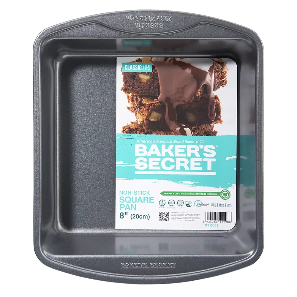 Baker's Secret Non-Stick Carbon Steel Square Cake Pan