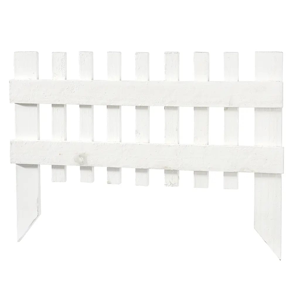 Wood Garden Fence Border, White, 12" x 16"