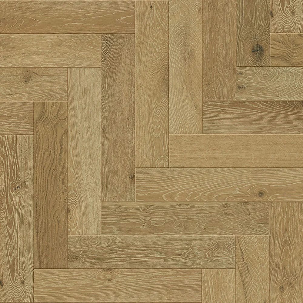 Virginia Mill Works 9/16" Crestone Peak Herringbone Wire Brushed Engineered Hardwood Flooring, Beige, 9.9 sq. ft. ($9.09/sq. ft.)