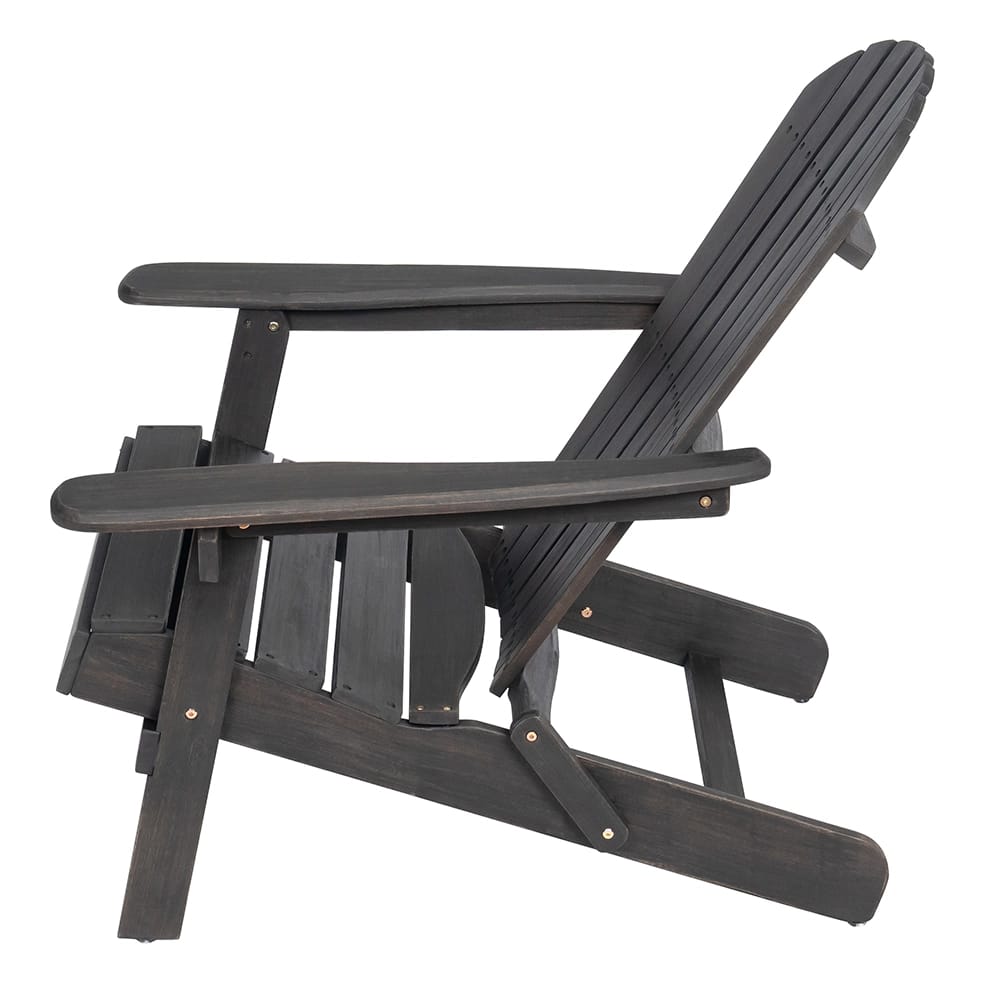 Folding Adirondack Chair, Dark Gray