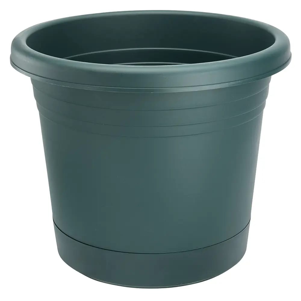 RUGG Rolled Rim Resin Planter, Green, 16"
