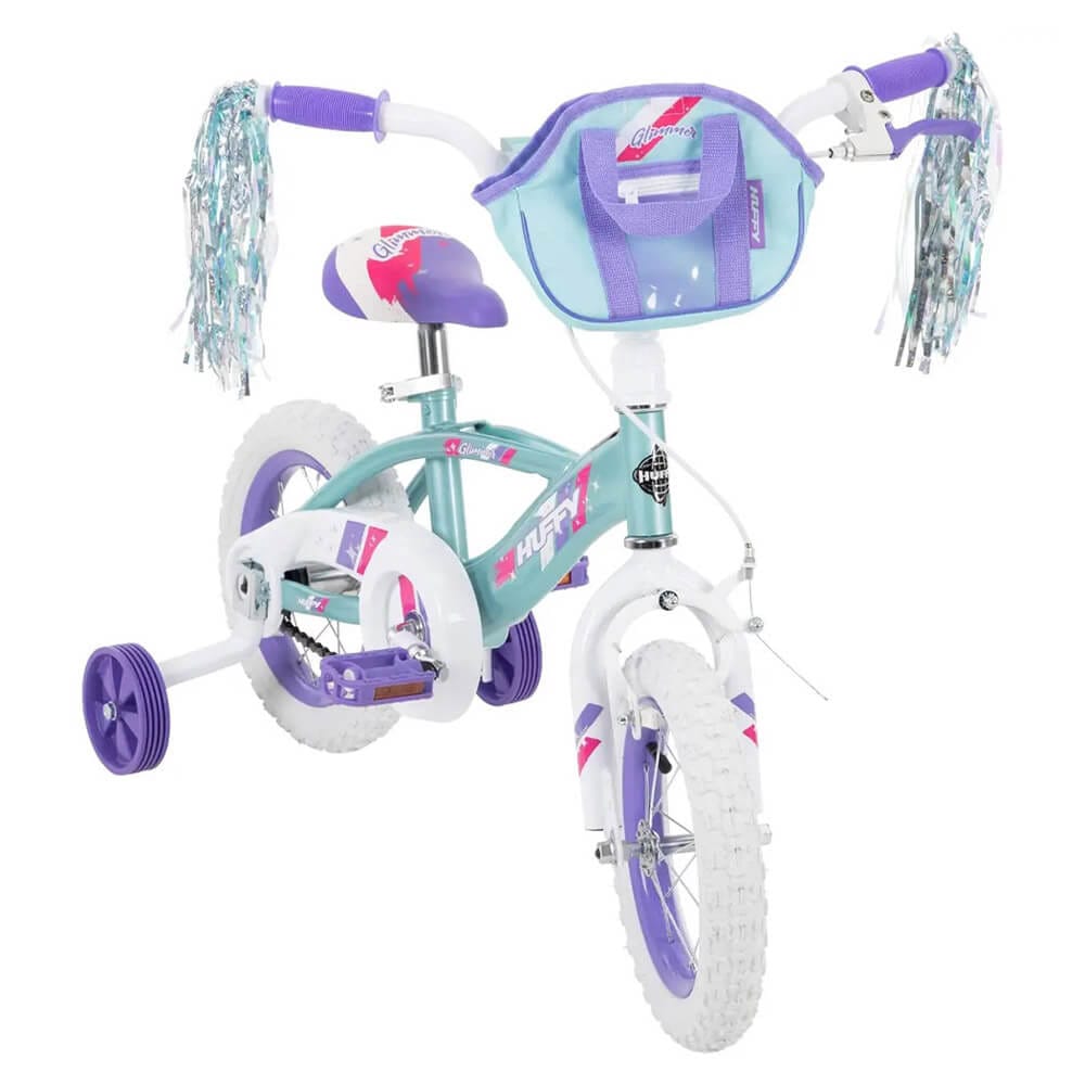 Huffy Glimmer Kids' 12-Inch Quick Connect Bike, Sea Crystal Blue