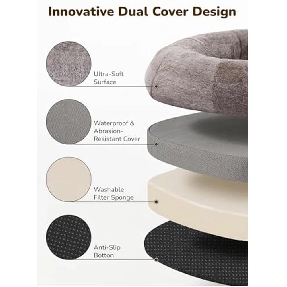PalNests Human Dog Bed, Gray