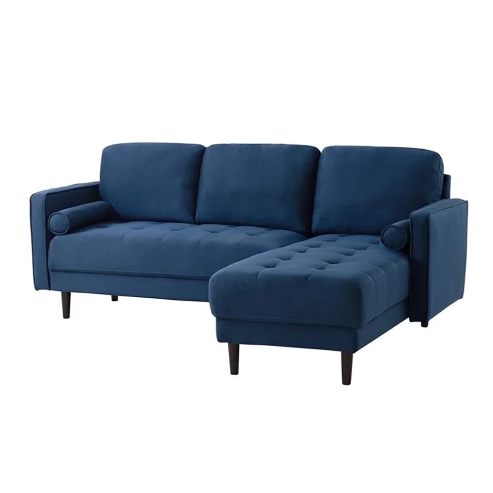Lifestyle Solutions Langford Sofa Chaise Sectional, Navy