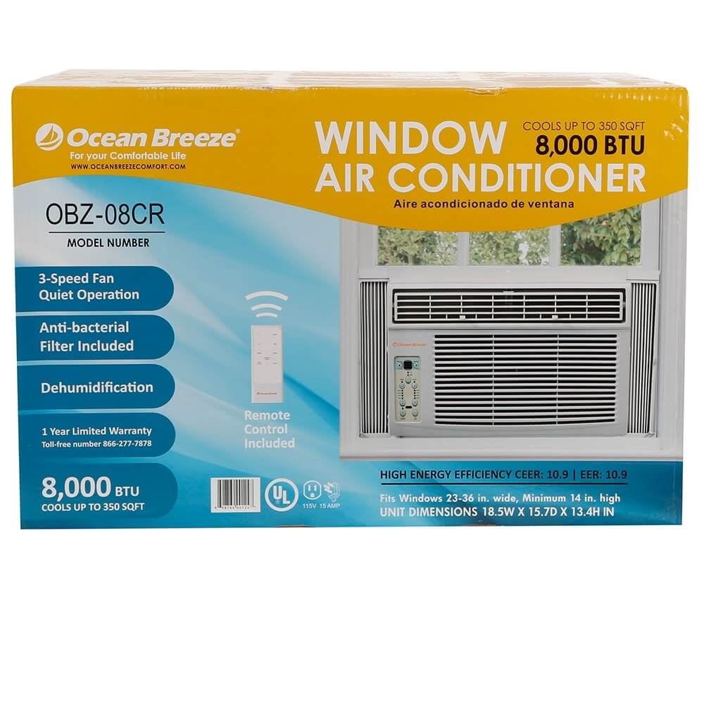 Ocean Breeze 8,000 BTU Window Air Conditioner