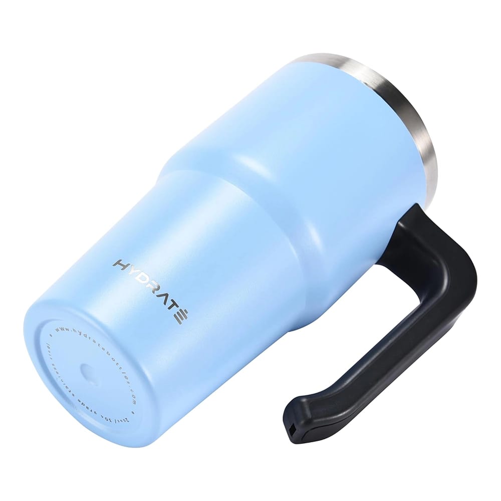 HYDRATE 20 oz Travel Tumbler with Handle, Blue