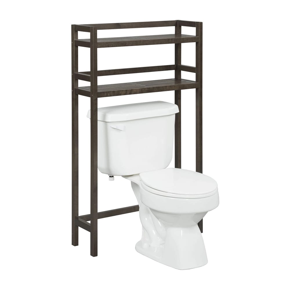 Contemporary Home Living 48" 2-Tier Bathroom Space Saver Shelf, Espresso