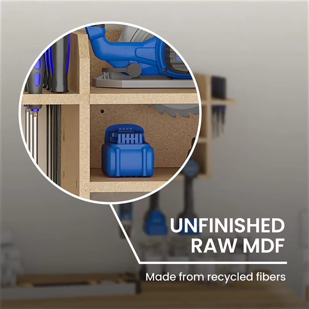 Systembuild Evolution Hanging Wall Mount Tool Organizer, Raw Board