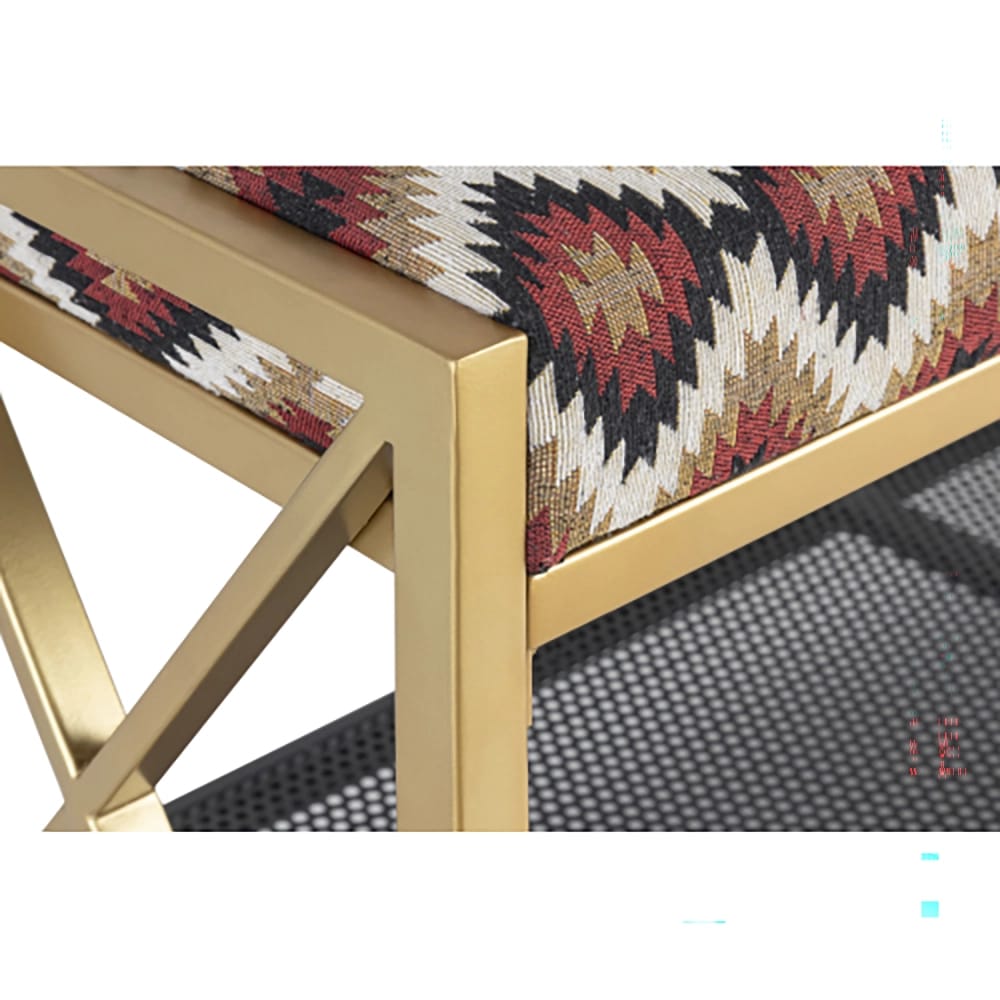 Albany Living Upholstered Bench with Shoe Rack, Red