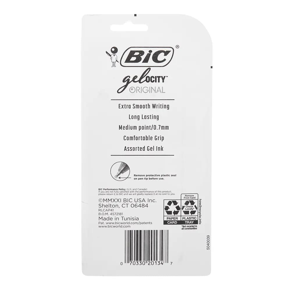 BIC Gel-Ocity Original Pens, 4 Count