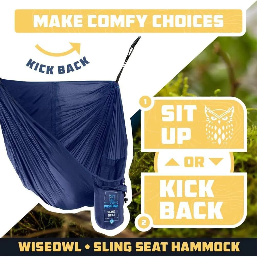 Wise Owl Outfitters Hammock Chair, Navy